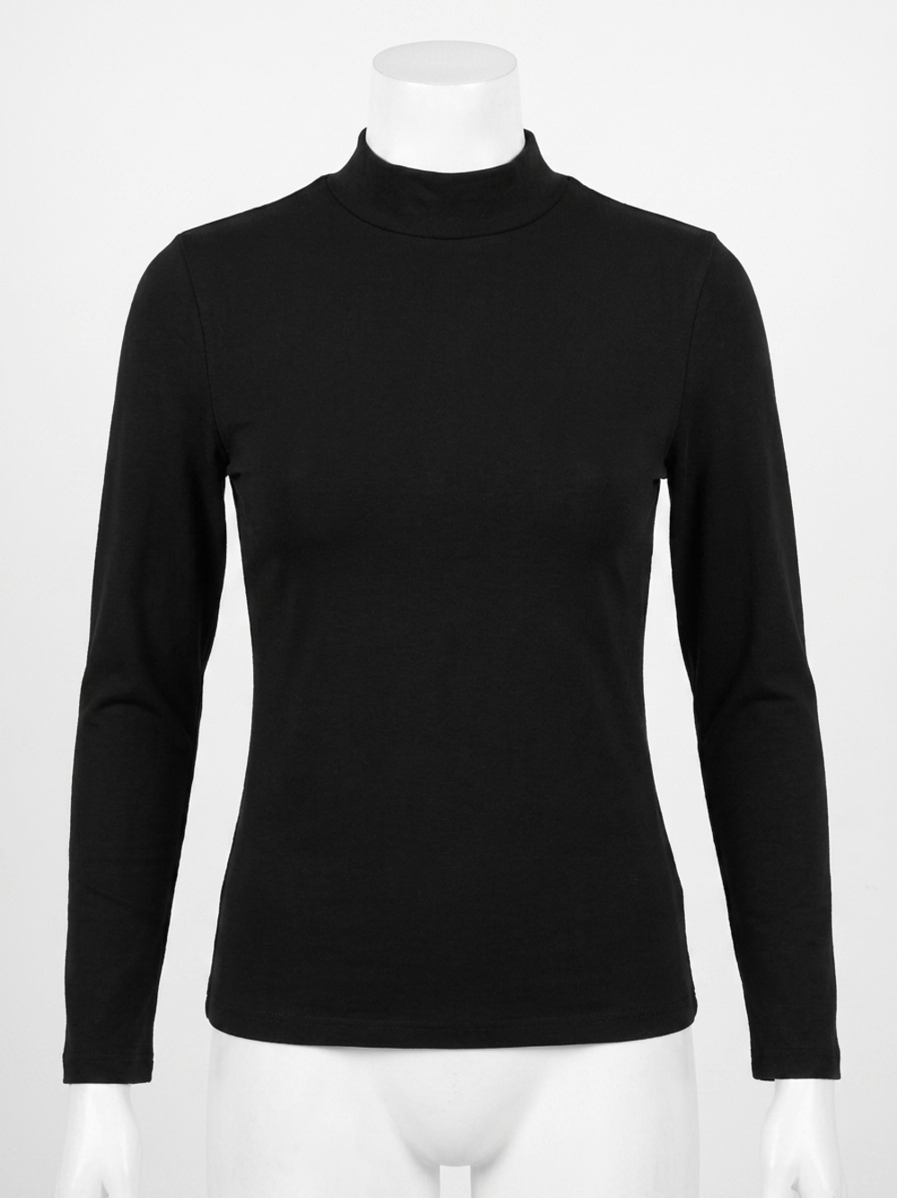 NEW DOLCEZZA women's mock neck long-sleeved top in black